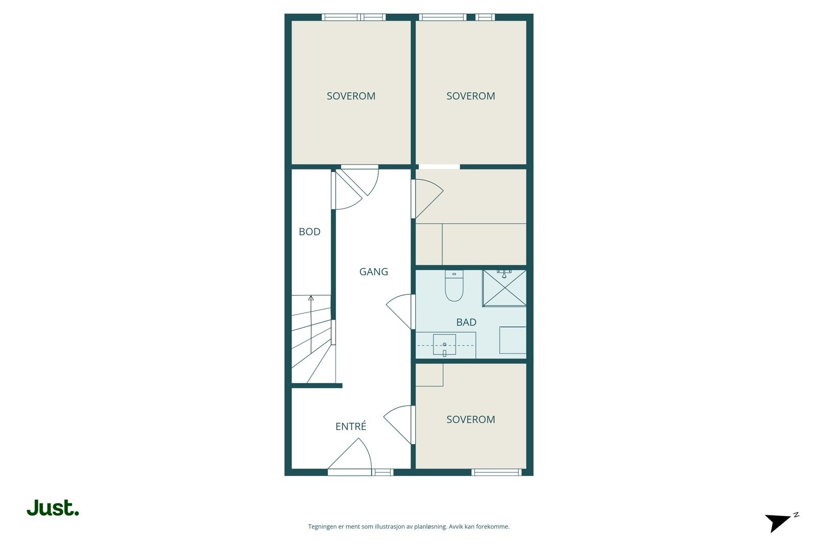 Planskisse førsteetasje.