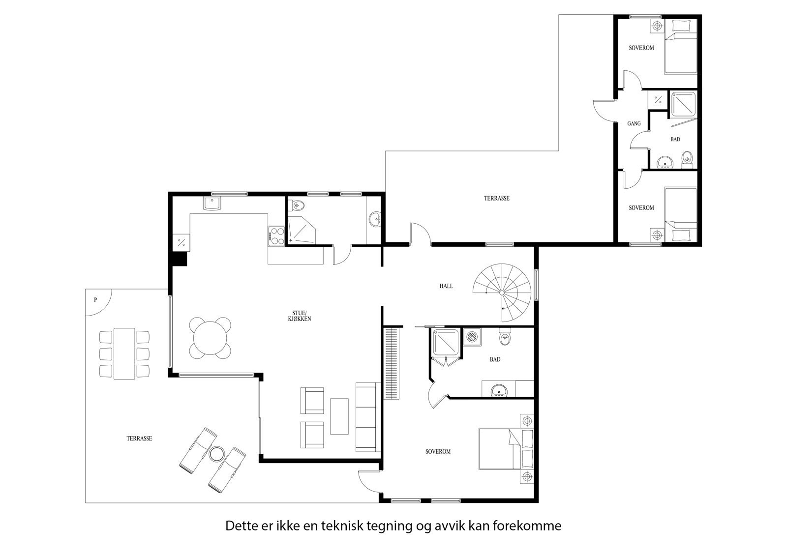 Plantegning 1. etasje Galleribilde