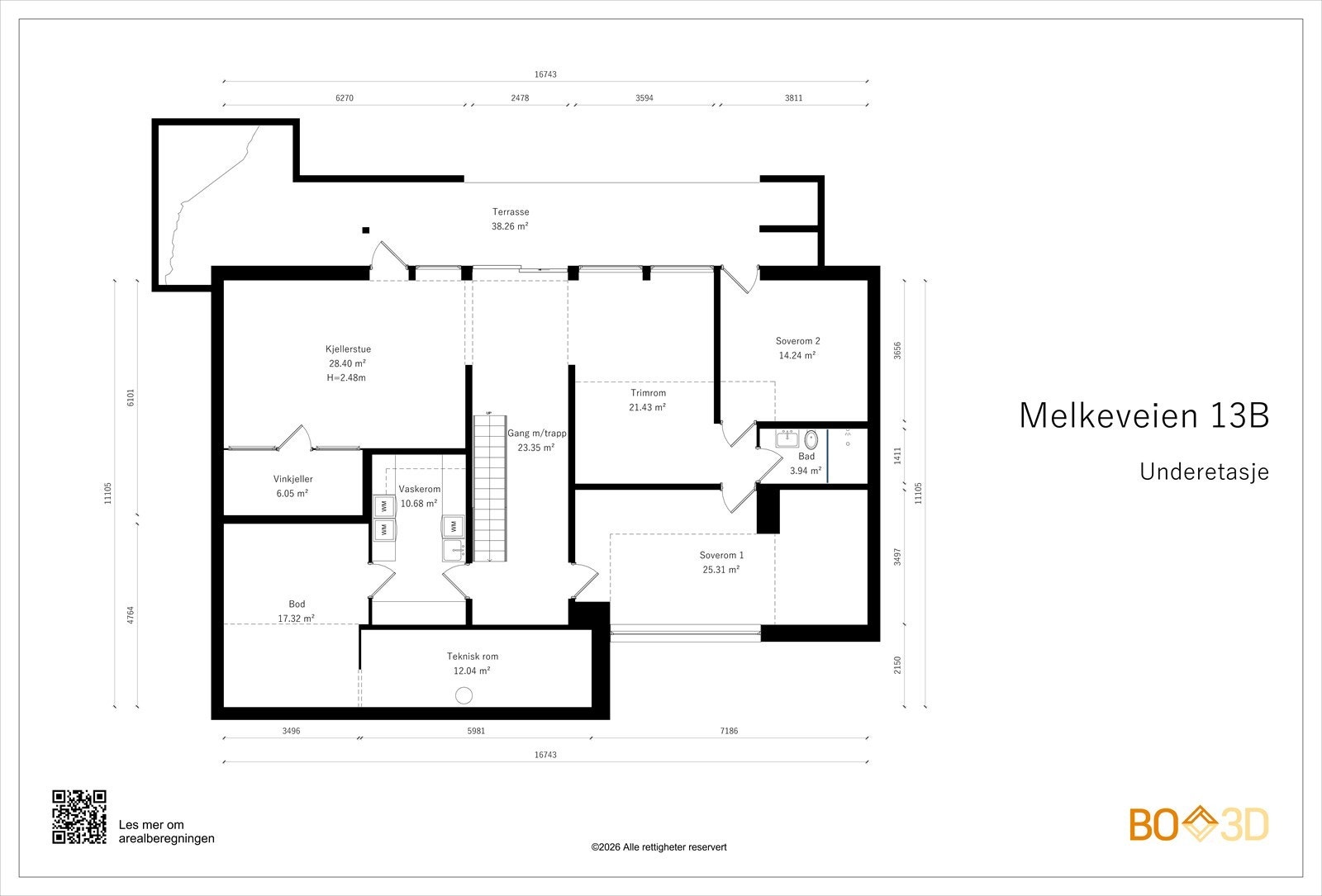 Plantegning underetasje Galleribilde