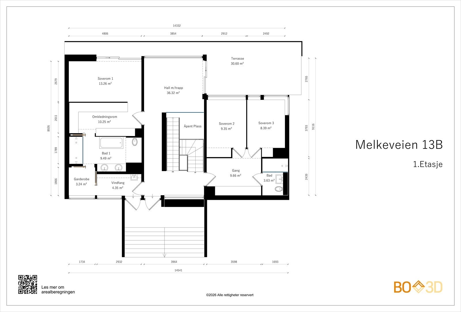 Plantegning 1. etasje Galleribilde