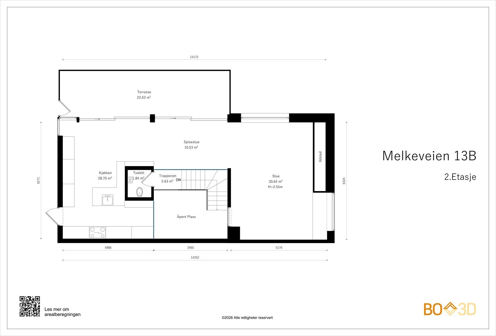 Plantegning 2. etasje Galleribilde