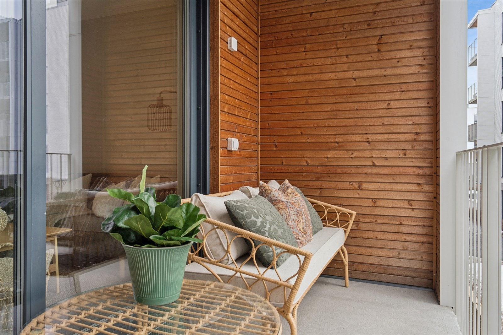 Balkong mot fellesarealet Galleribilde