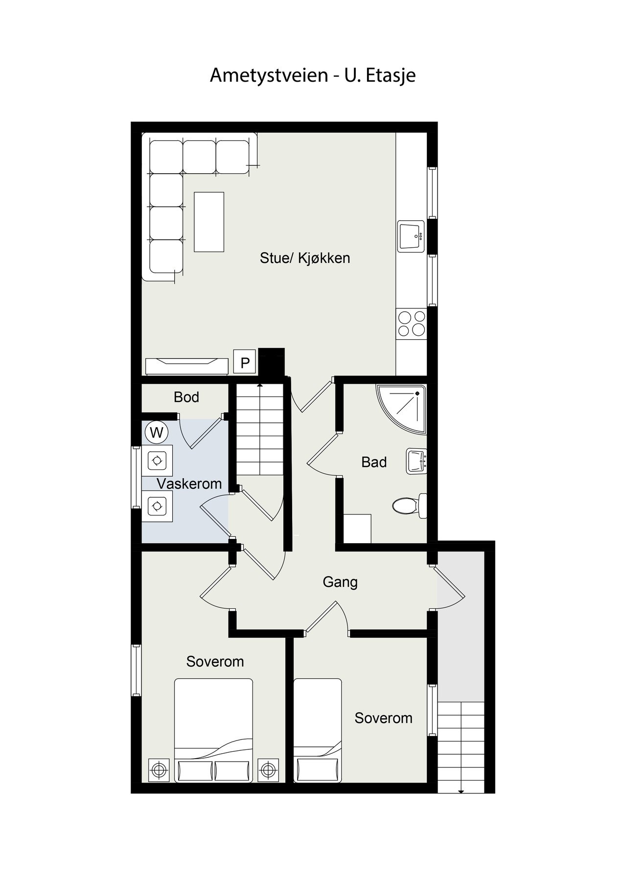 Plan underetasje Galleribilde