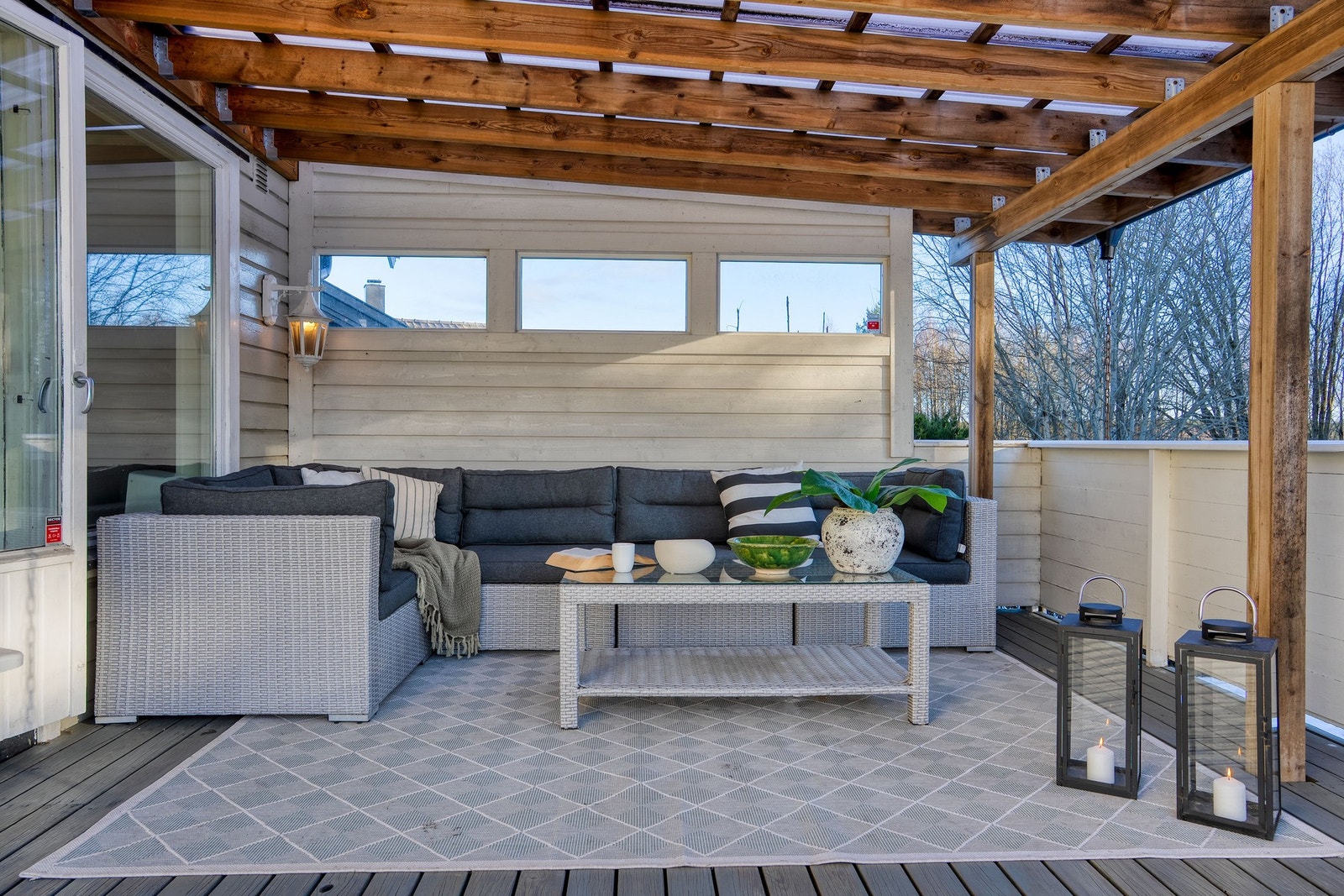 Pergola med kveldssol Galleribilde