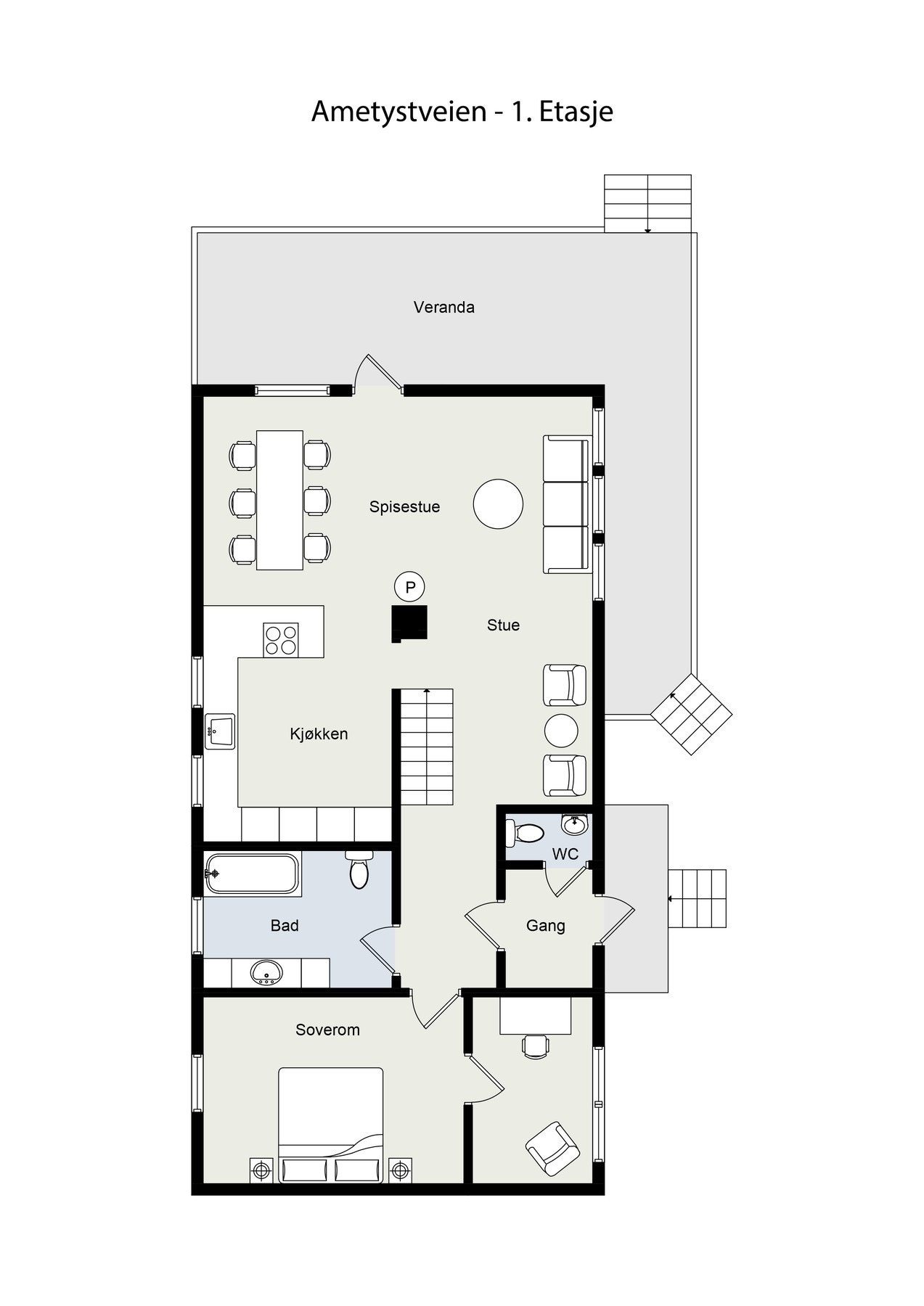 Plan 1. etasje Galleribilde