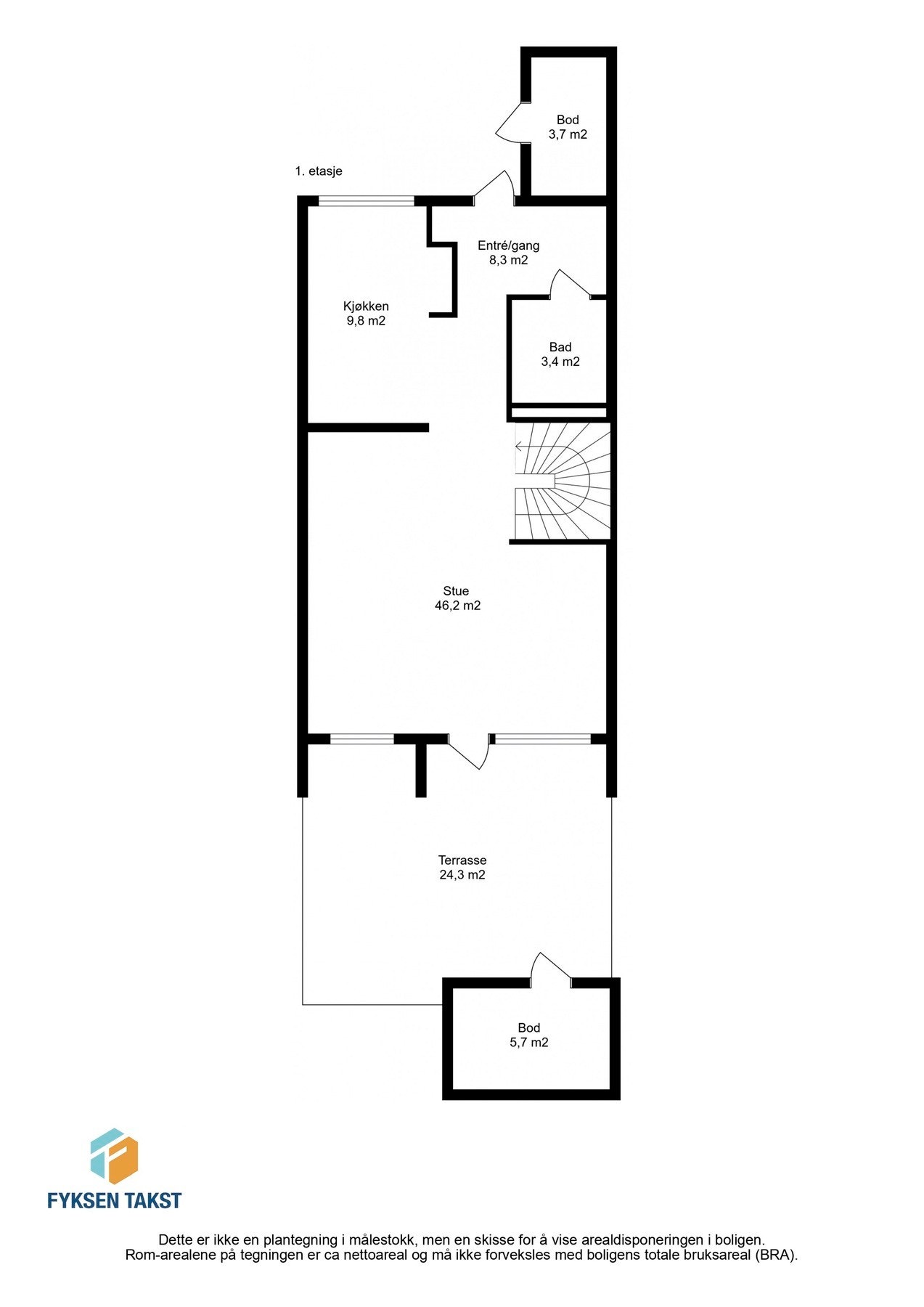 Planskisse 1.etasje. Galleribilde