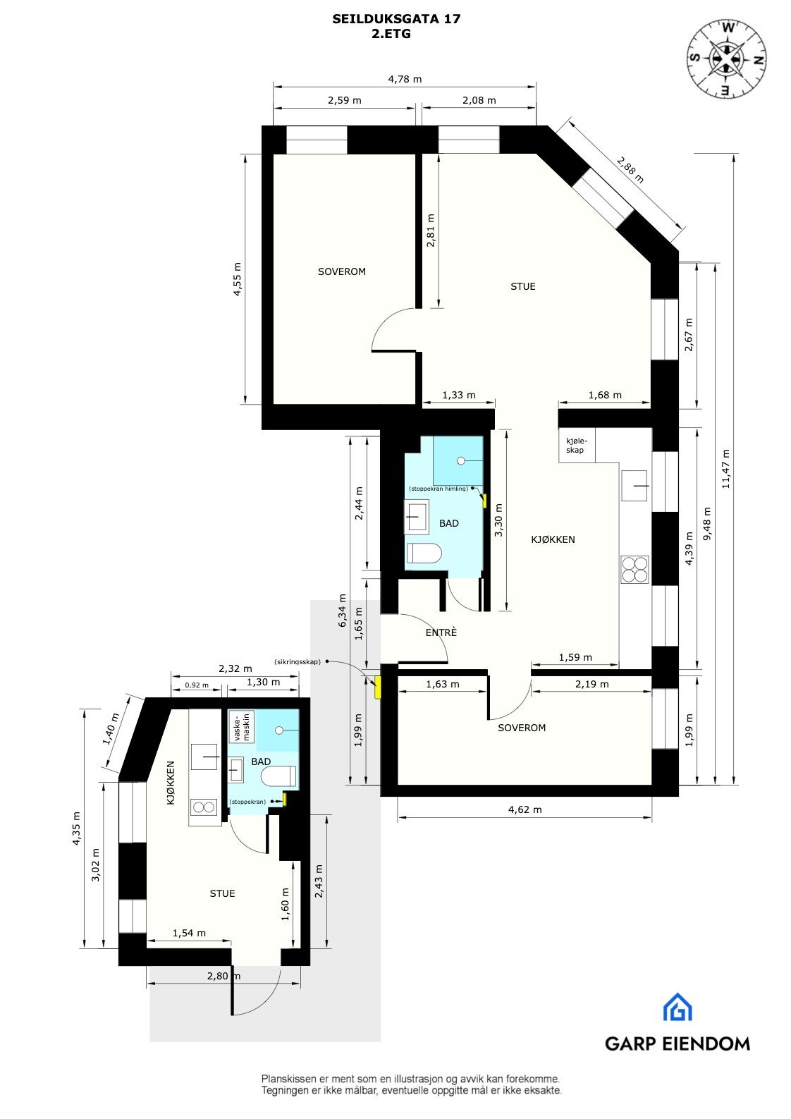 Plantegning 2.etasje Galleribilde