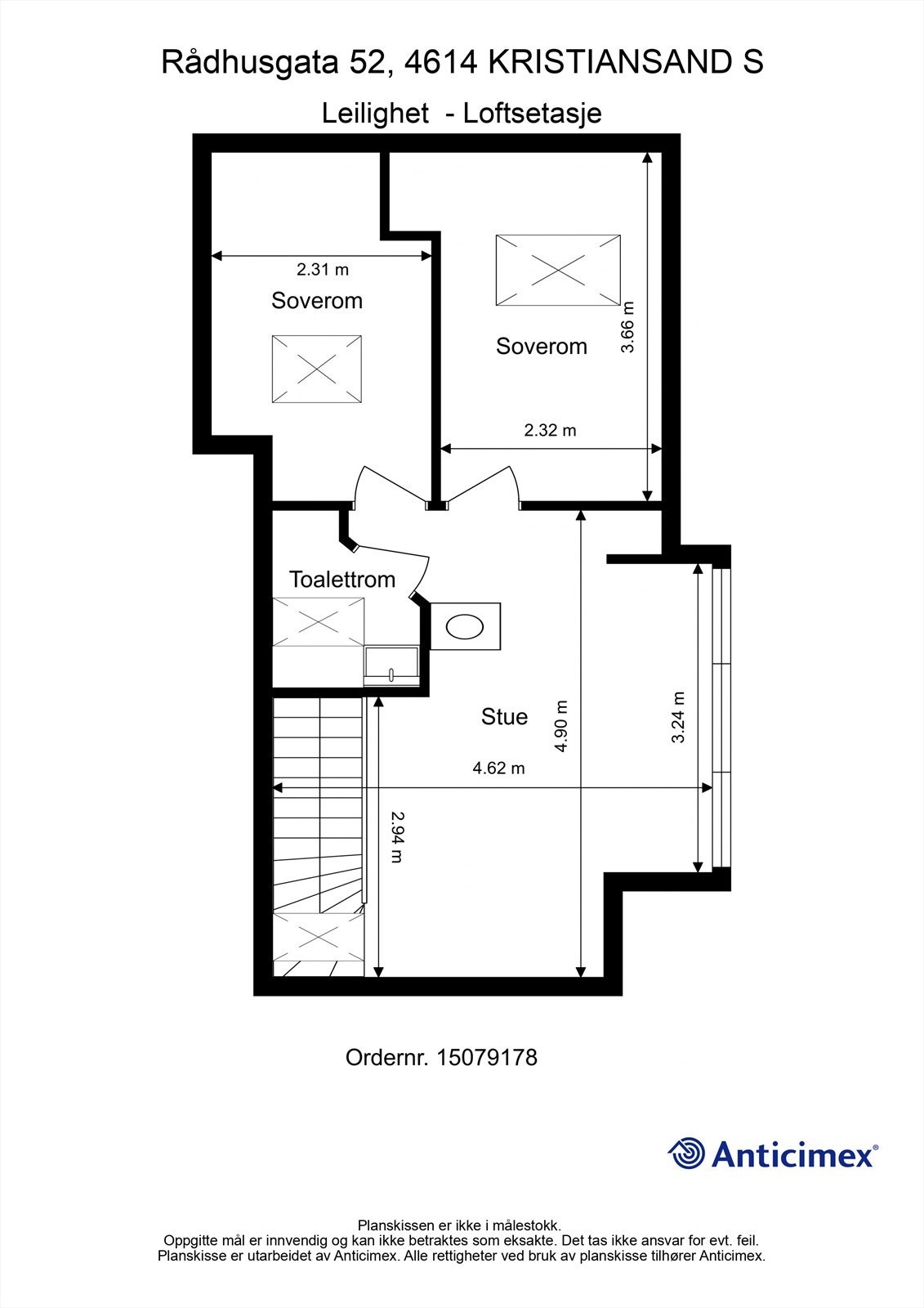 Plantegning - Loftsetasje Galleribilde