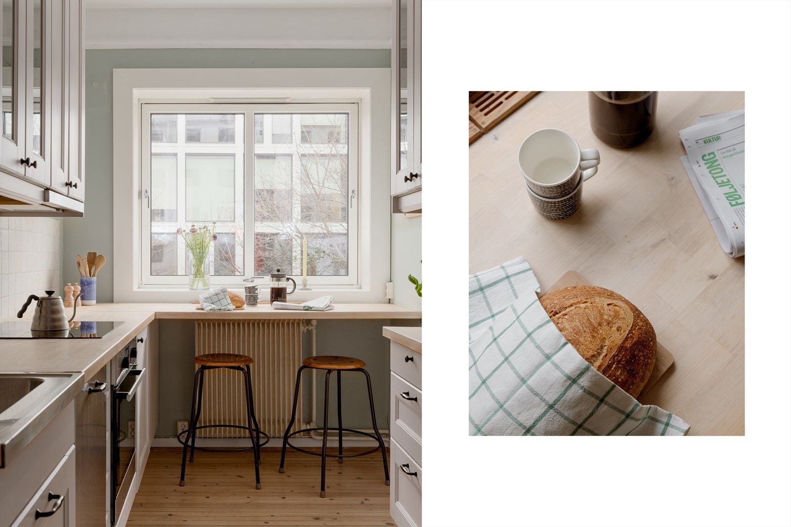 Koselig barløsning ved vinduet. Galleribilde