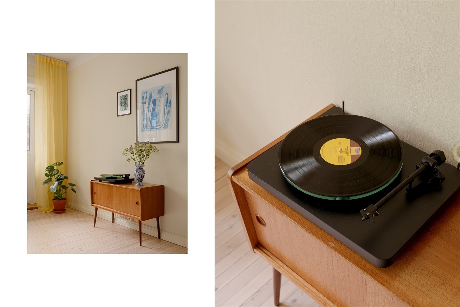 Takhøyde i stue er målt til ca. 2,68 meter. Galleribilde