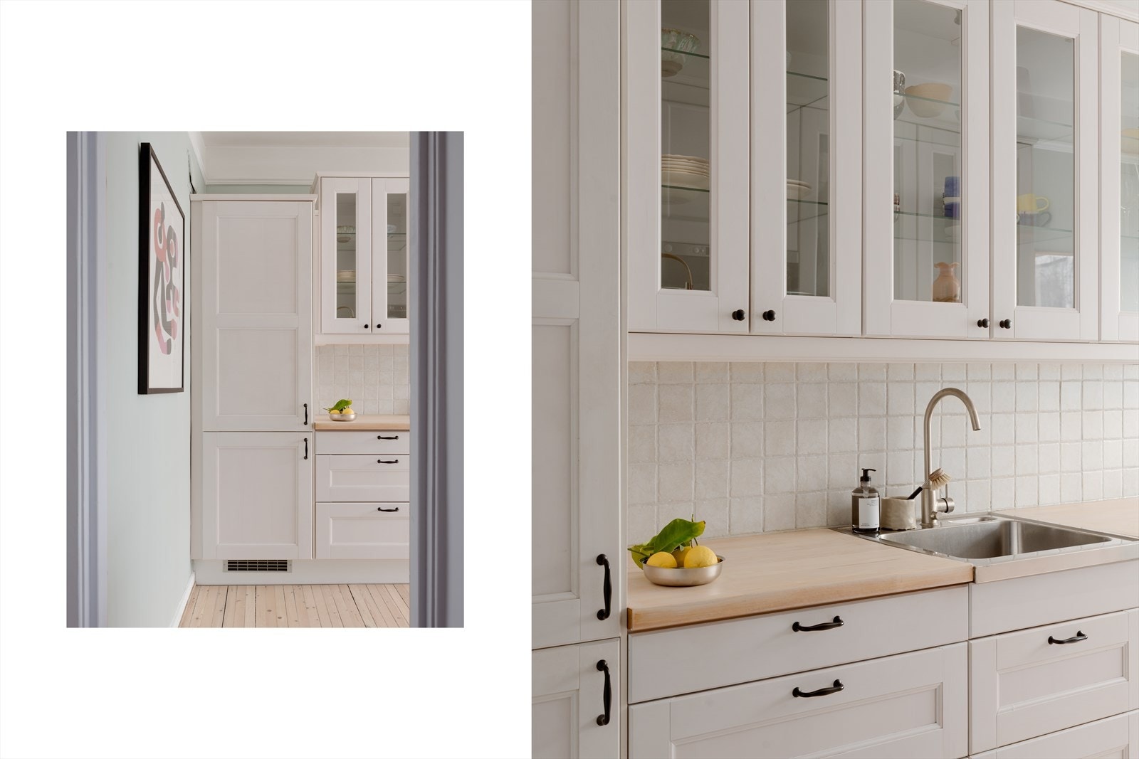 Delikat separat kjøkken av god størrelse. Galleribilde