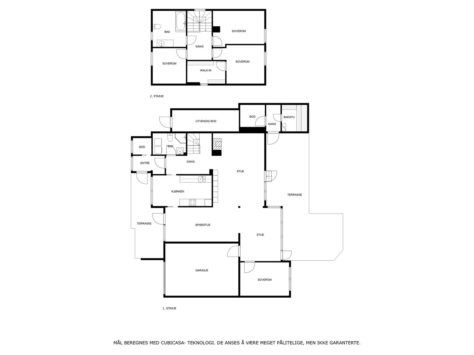 Plantegning begge plan Galleribilde