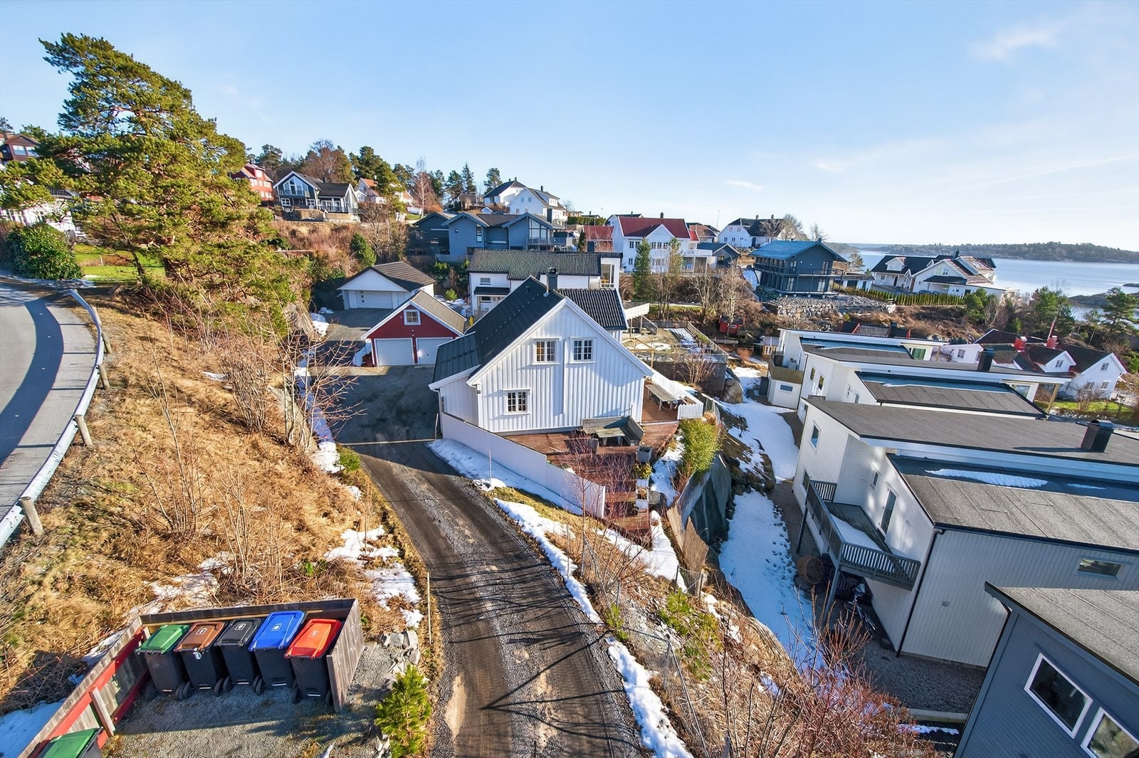 Eiendommen sett ovenfra Galleribilde