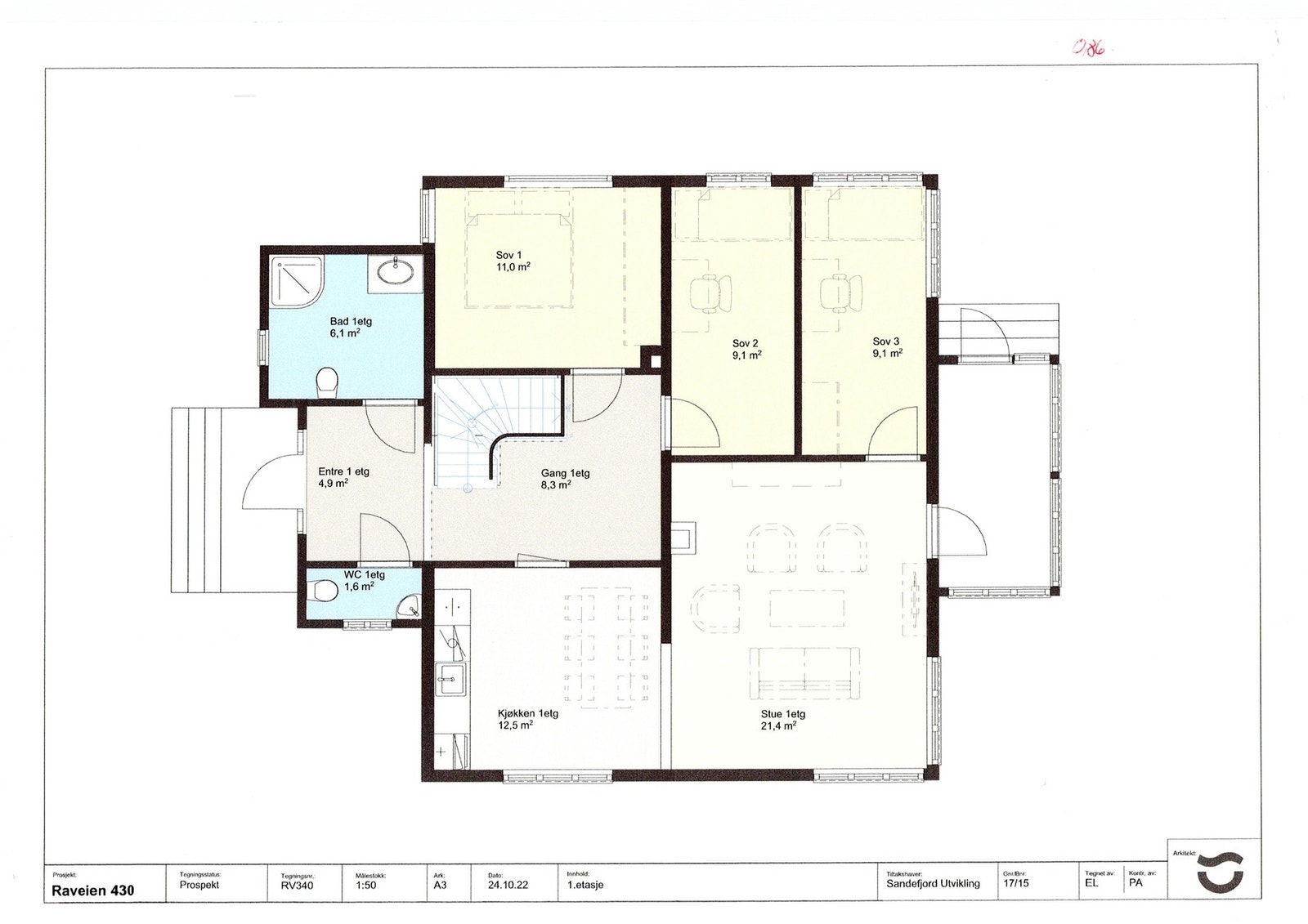 Plantegning 1.etasje Galleribilde