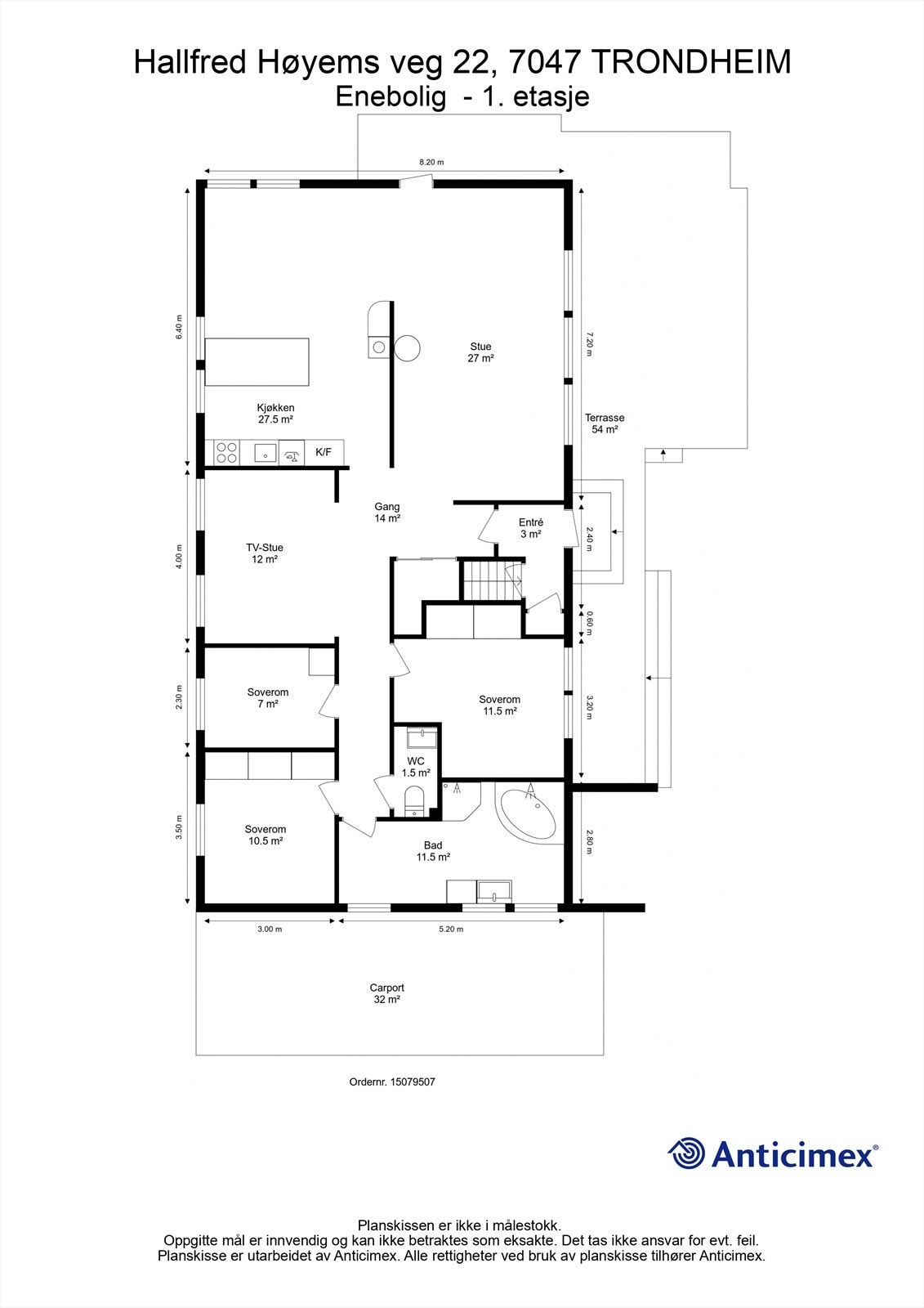 Planskisse 1. etasje. Galleribilde