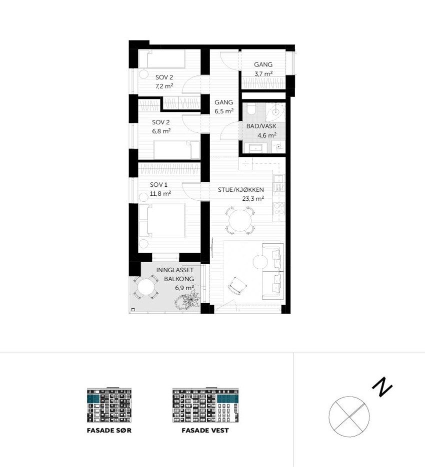Plantegning - M504 Galleribilde