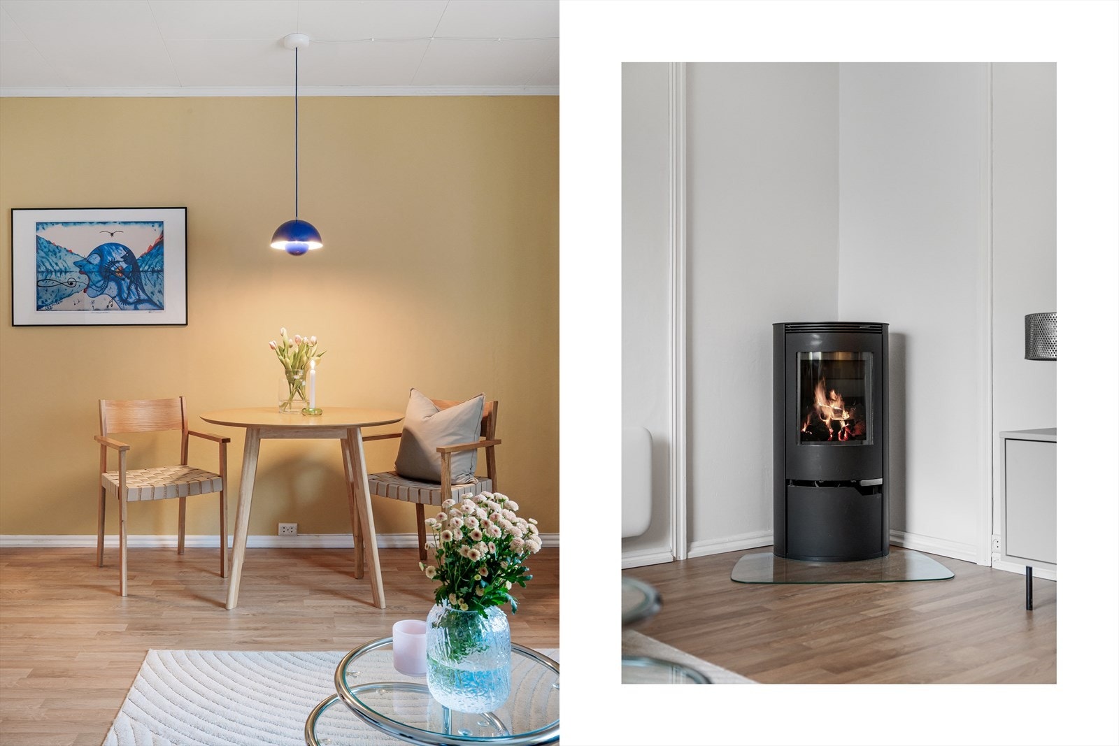 - Peisen varmer godt og skaper en lun stemning, samtidig som den bidrar til lavere strømkostnader - Galleribilde