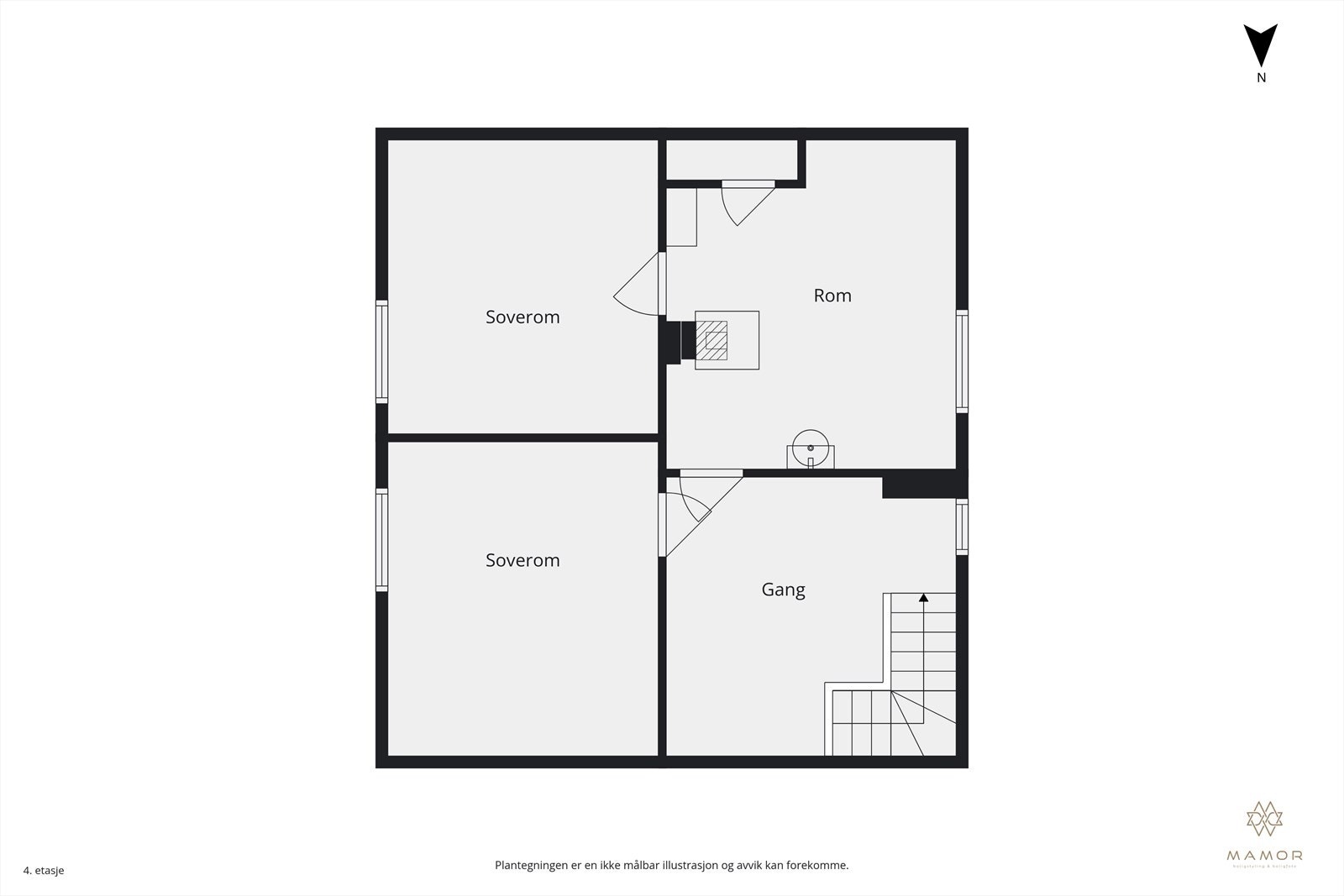 Plantegning loft Galleribilde