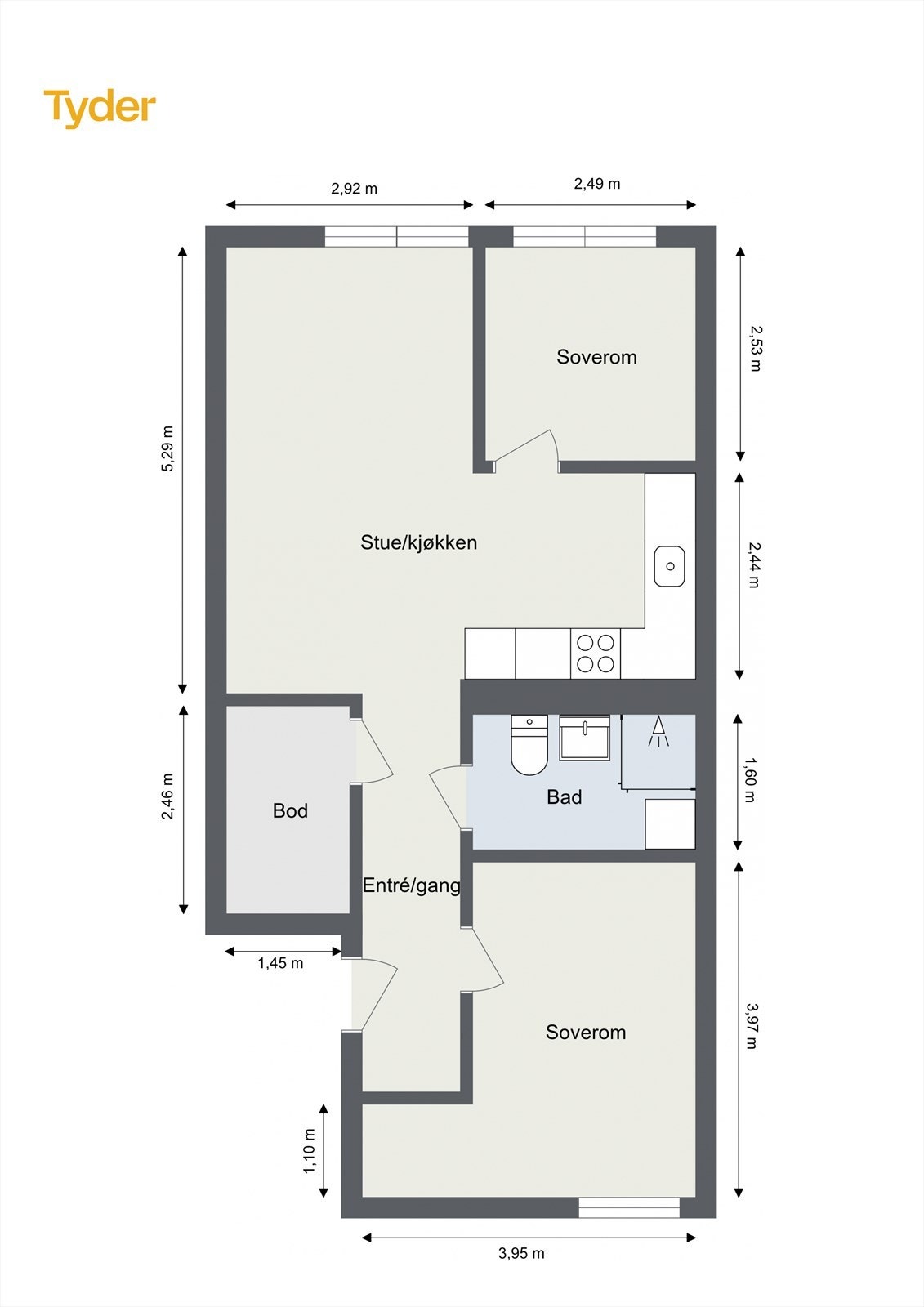 Eiriks gate 8 - Plantegning Galleribilde