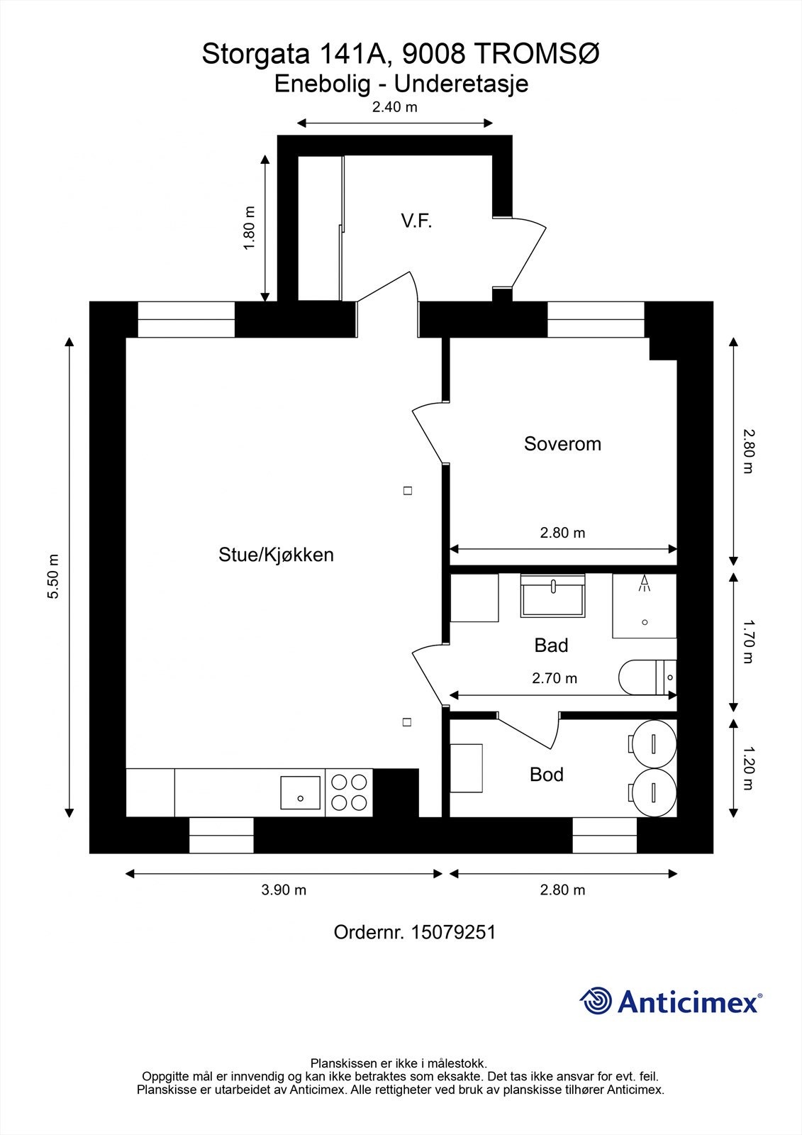 Plantegning underetasje. Galleribilde
