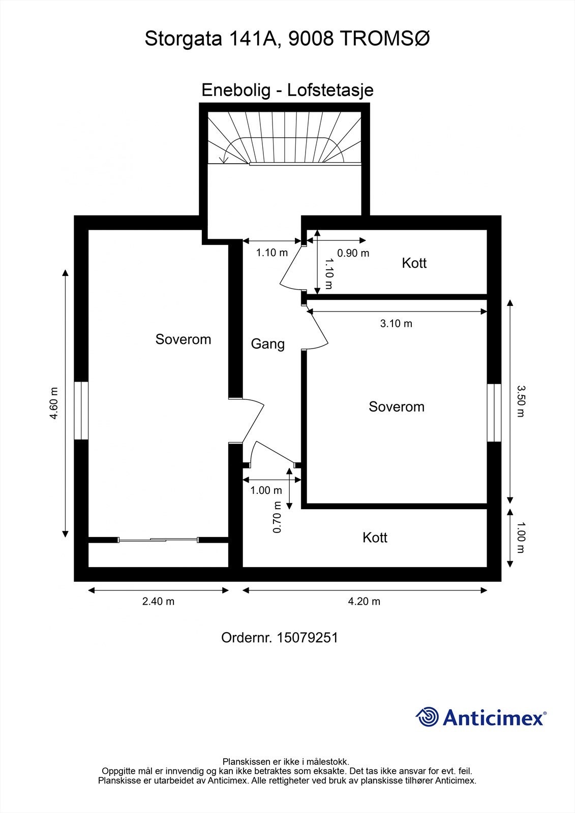 Plantegning lofstetasje. Galleribilde