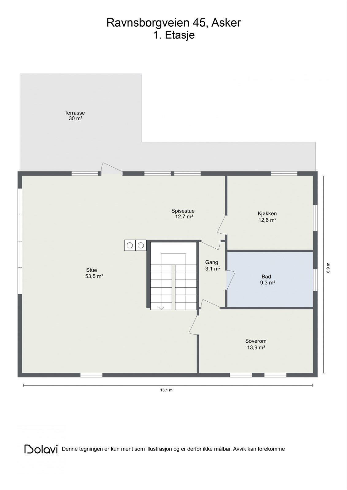 Plantegning 1. etasje. Galleribilde