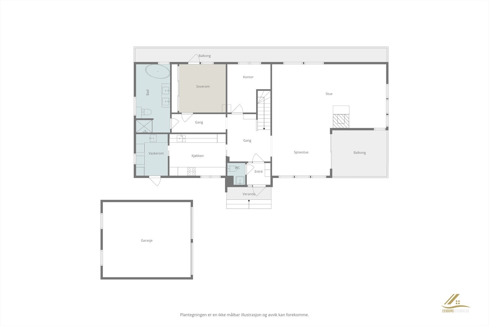 Plantegning 1. etasje. Galleribilde