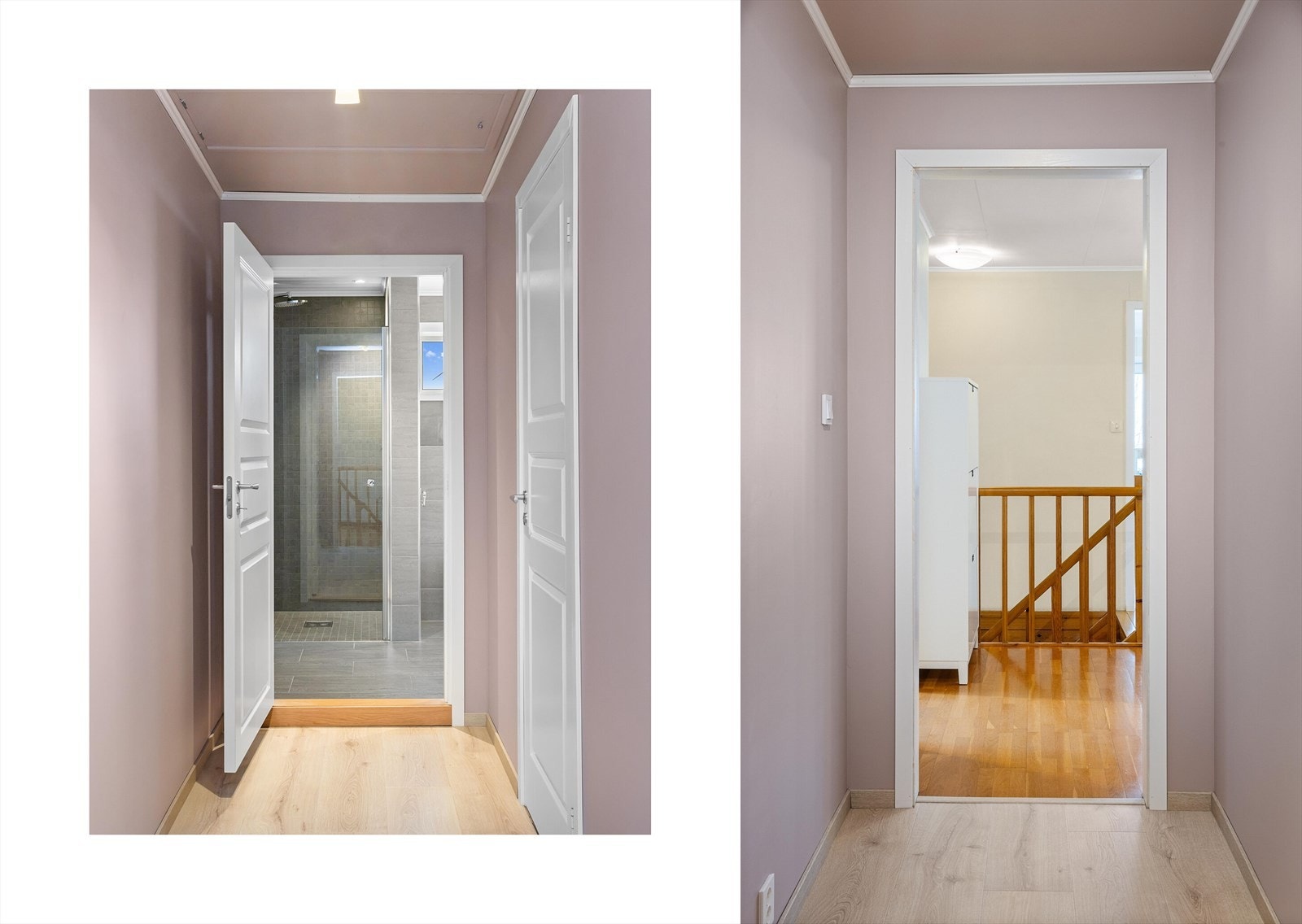 Gang med adkomst til hovedsoverom og bad i 1.etg. Galleribilde