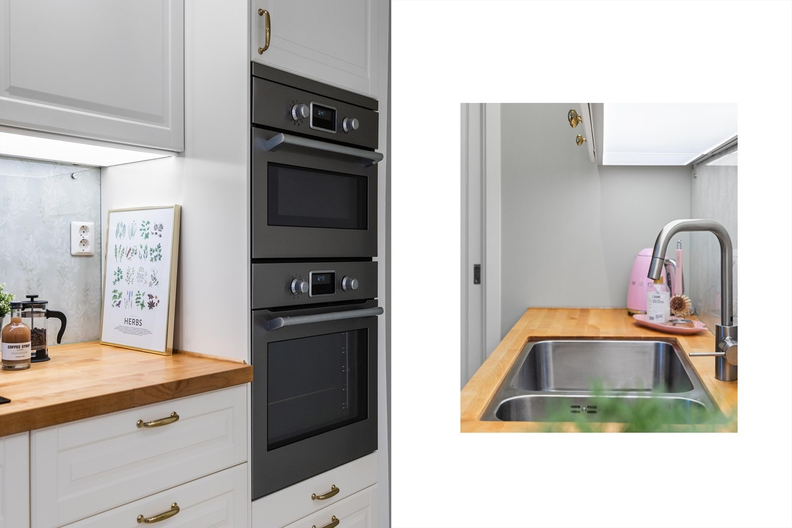 Kjøkkenet er komplett utstyrt med integrerte hvitevarer som medfølger. Galleribilde