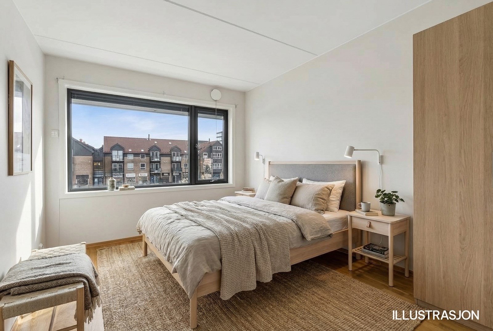 Illustrasjon Soverom - Digital møblering Galleribilde
