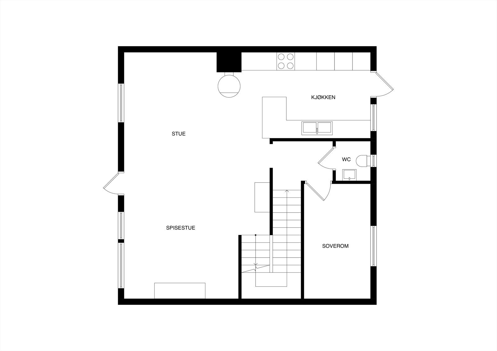 Plantegning 2 etasje. Galleribilde