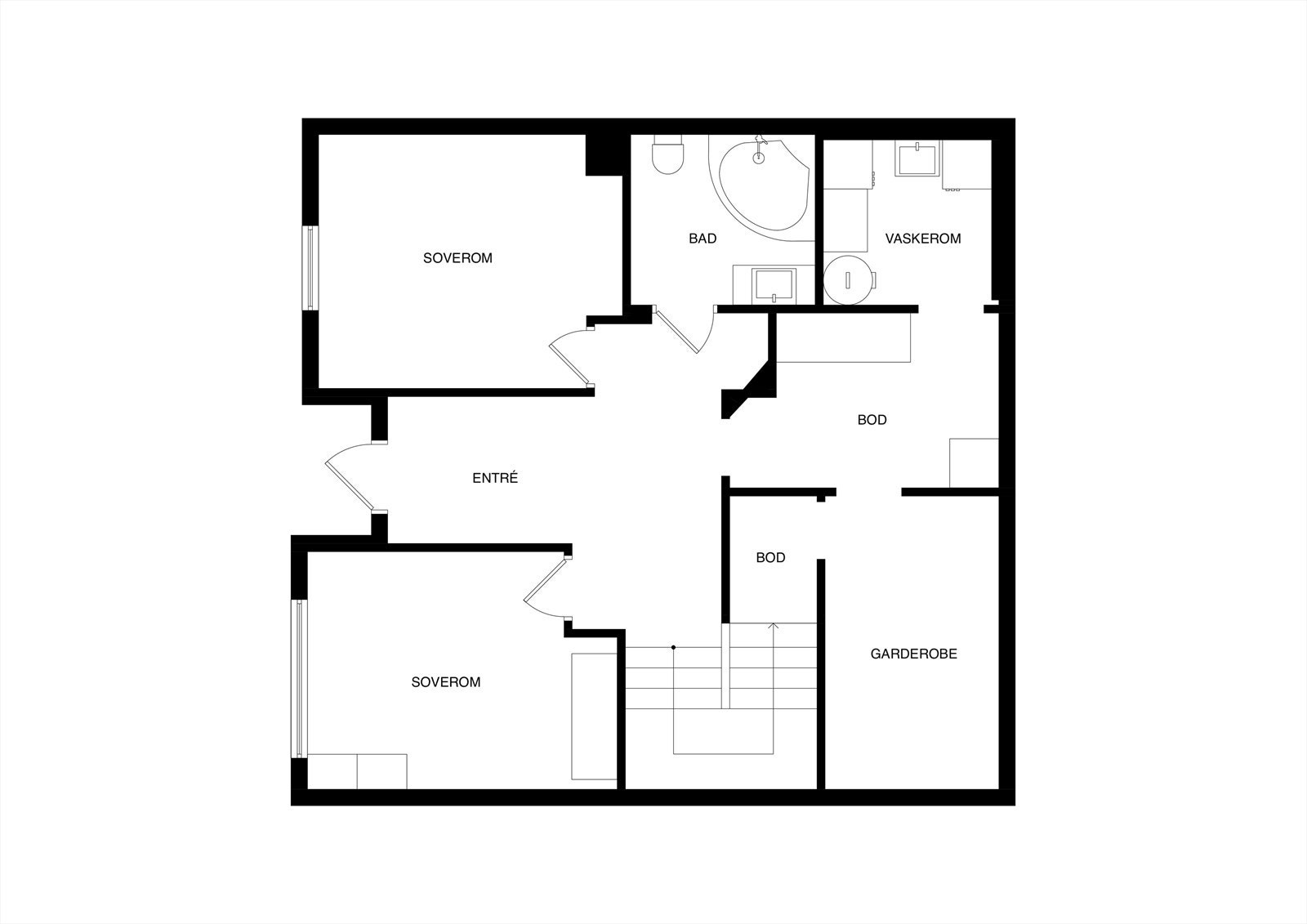 Plantegning 1 etasje. Galleribilde