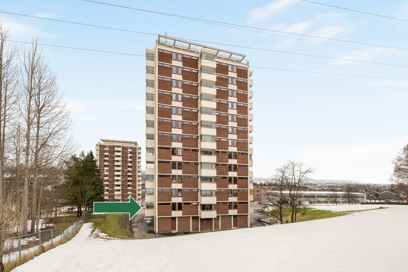 Leiligheten ligger i et veletablert og barnevennlig boligområde på Åssiden.
Foto: Stine Jørgensen Prøitz Galleribilde