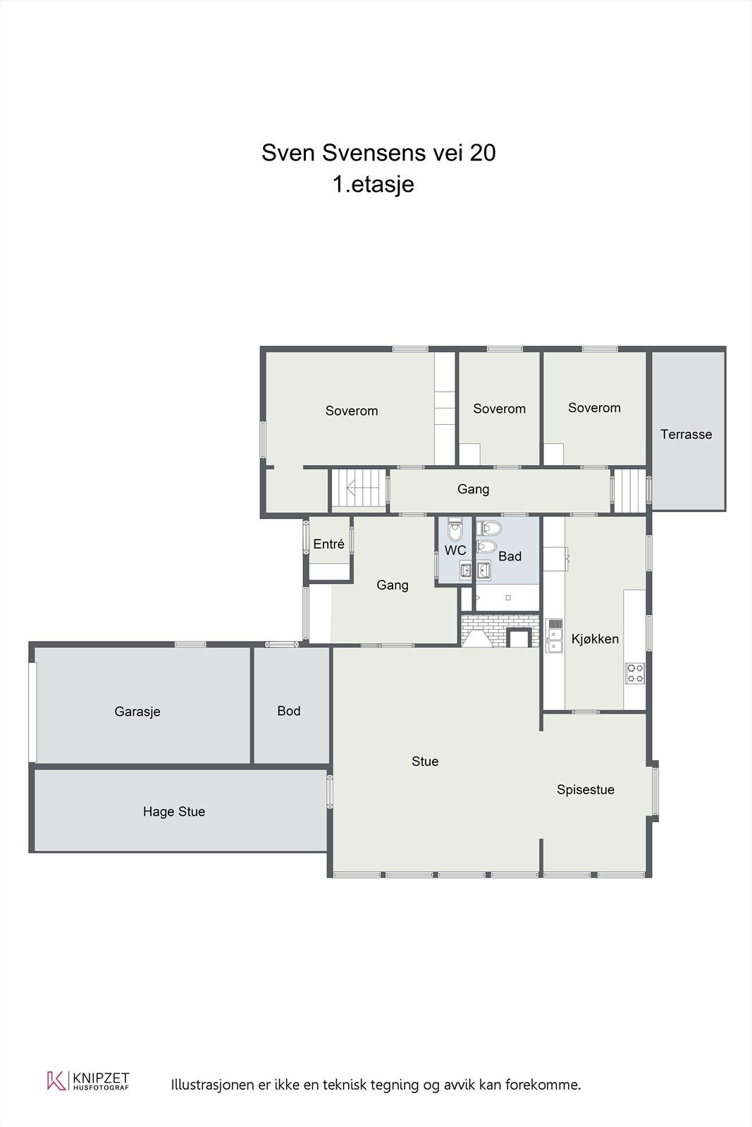 Plantegning 1.etasje. Galleribilde