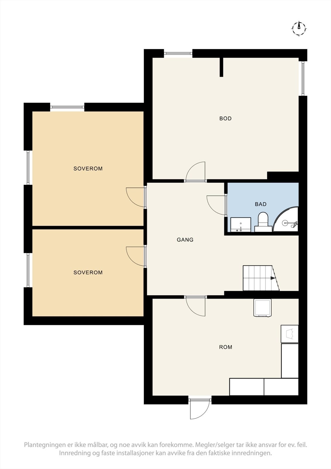 Planløsning kjeller. Galleribilde