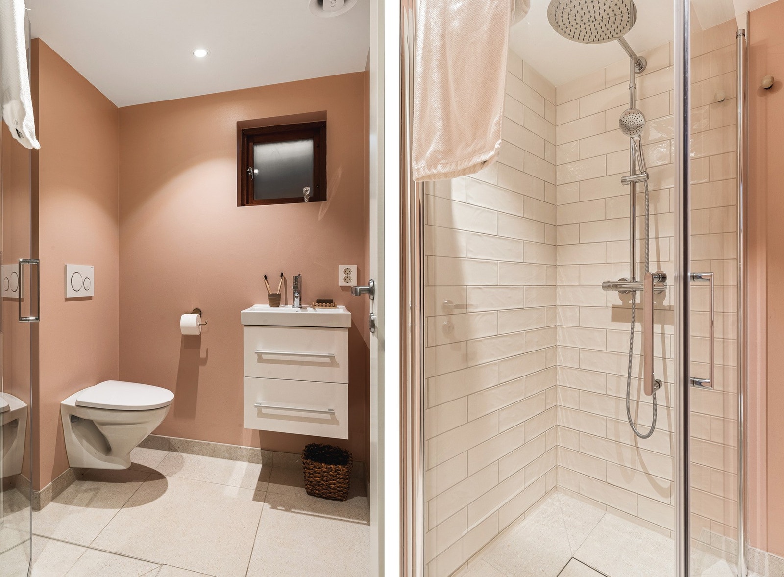 Det tredje badet har tilkomst fra hallen i underetasjen - Perfekt gjestebad Galleribilde