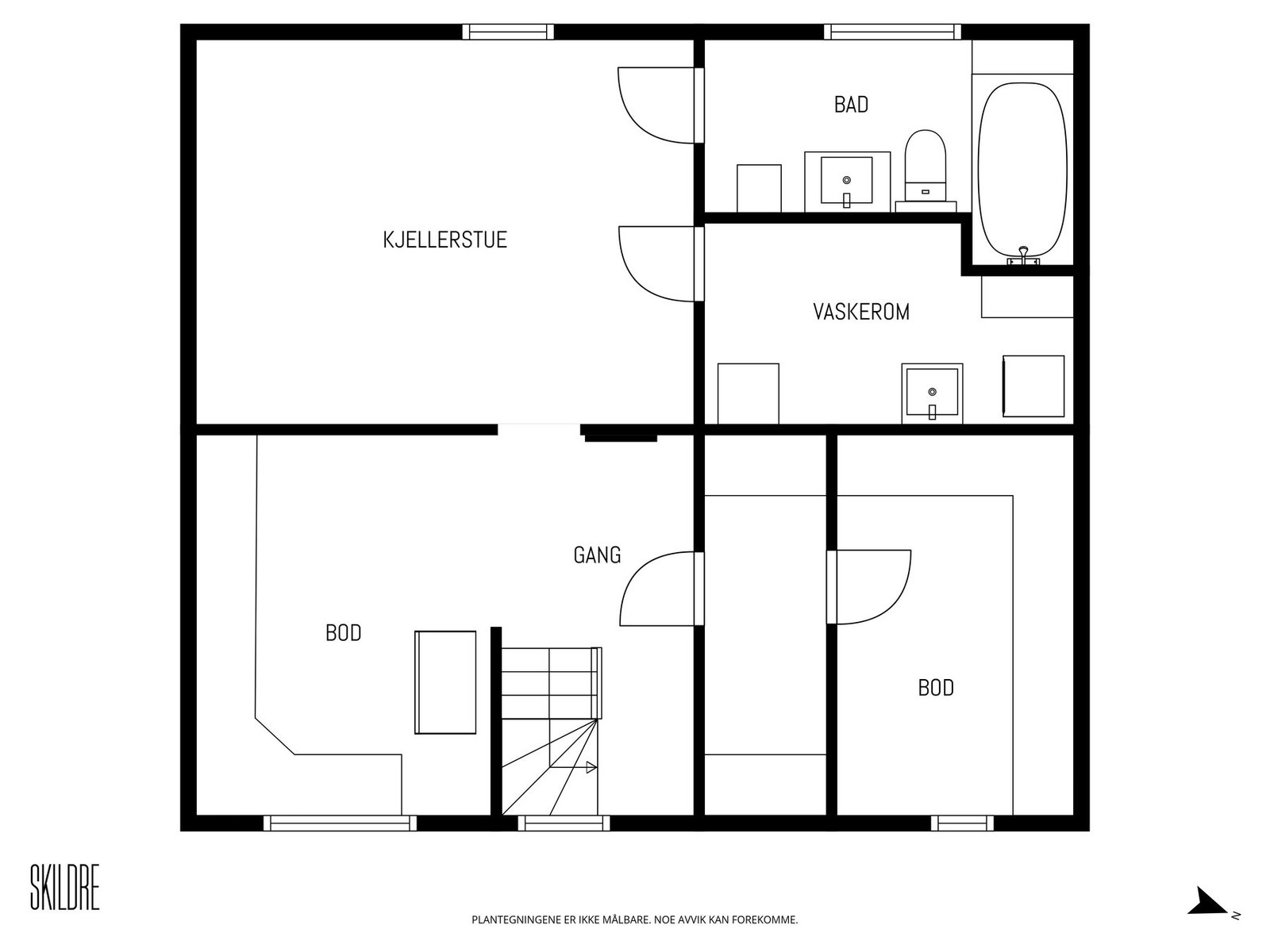 Plantegning for 2.etasje/ loftsetasje. Galleribilde