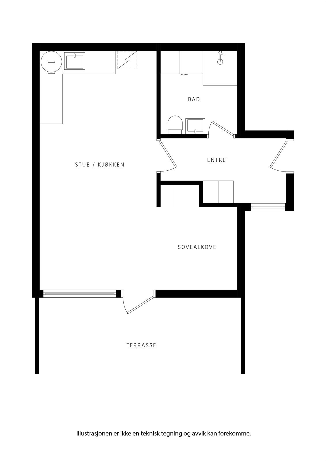 Norvald Frafjords gate 11B, leil. 101 2D Galleribilde