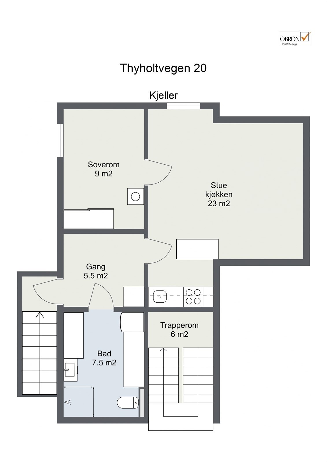 Planskisse kjeller Galleribilde