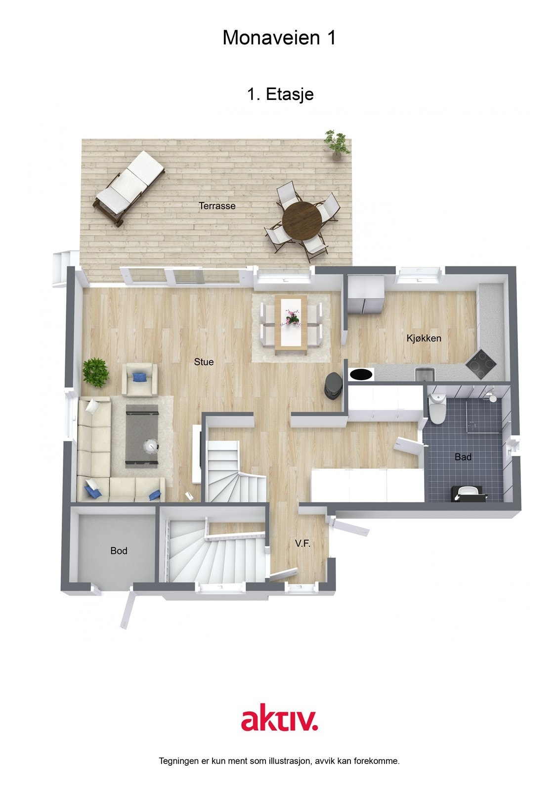 Plantegning 1. etg. Galleribilde