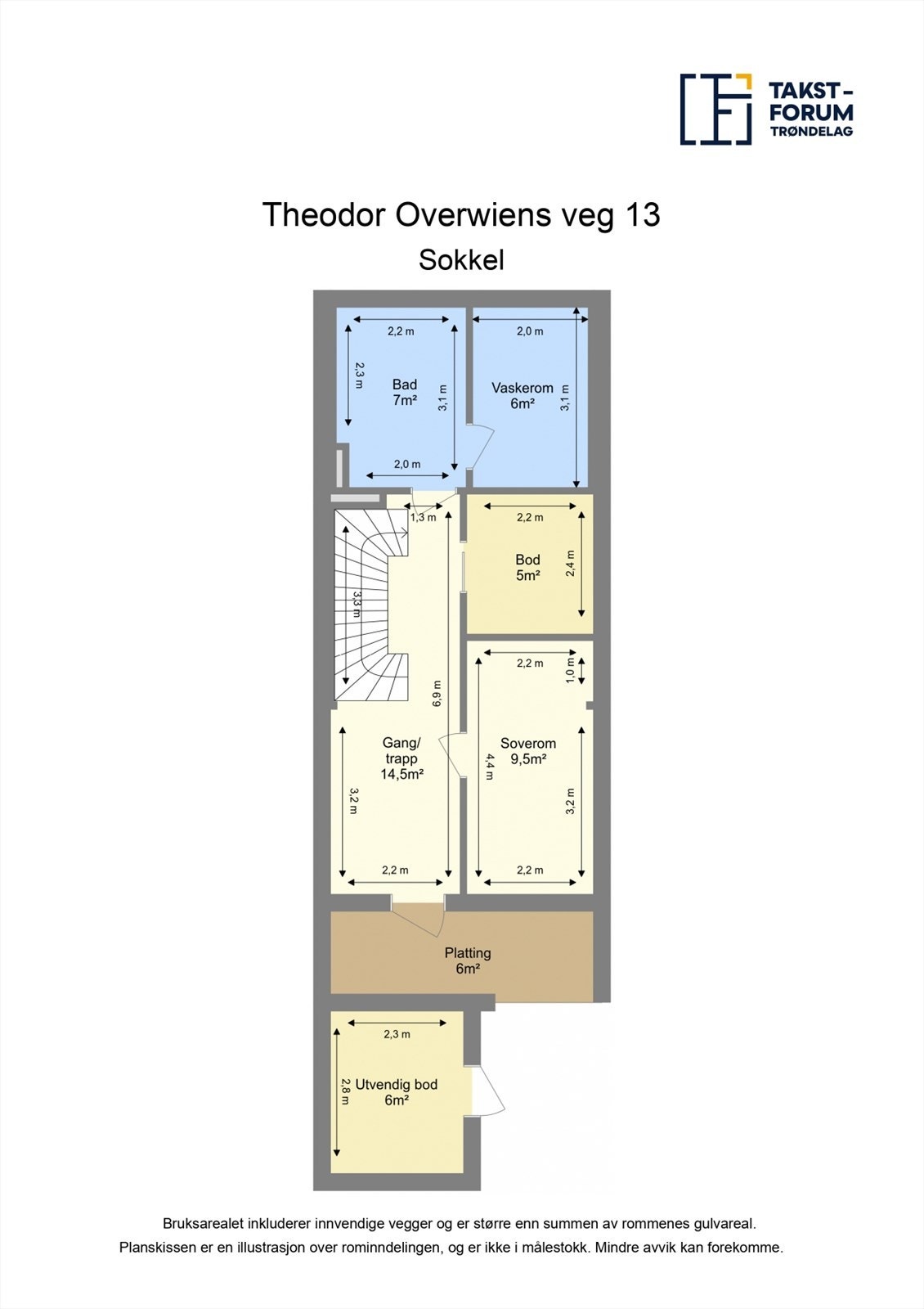 Planskisse sokkel. Galleribilde