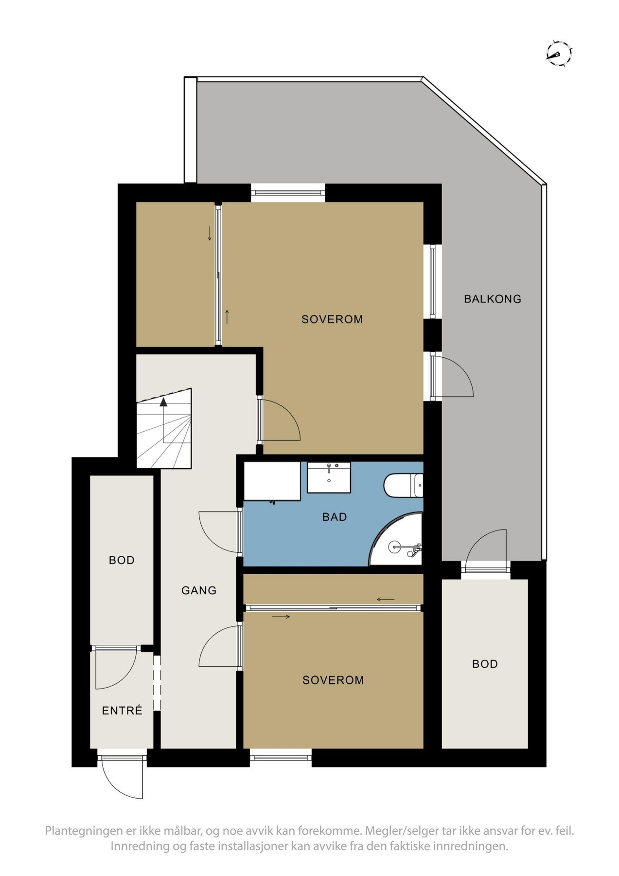 Plantegning 1 etg. Galleribilde