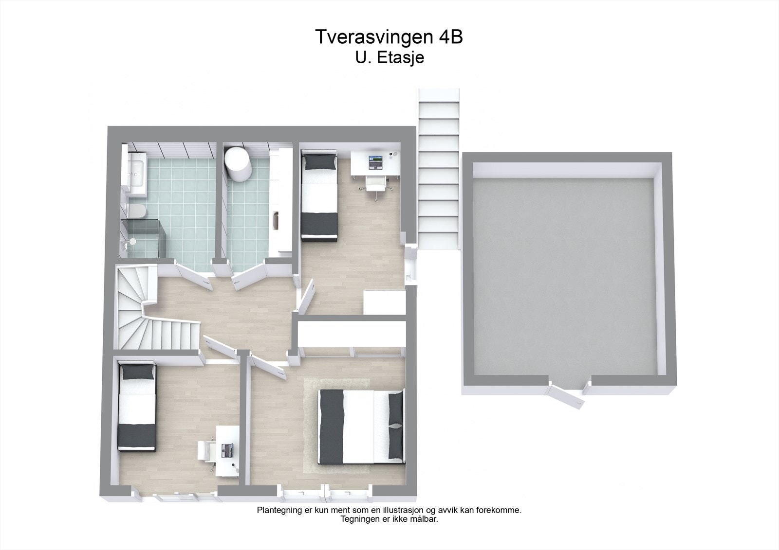 Plantegning u. etasje. Galleribilde