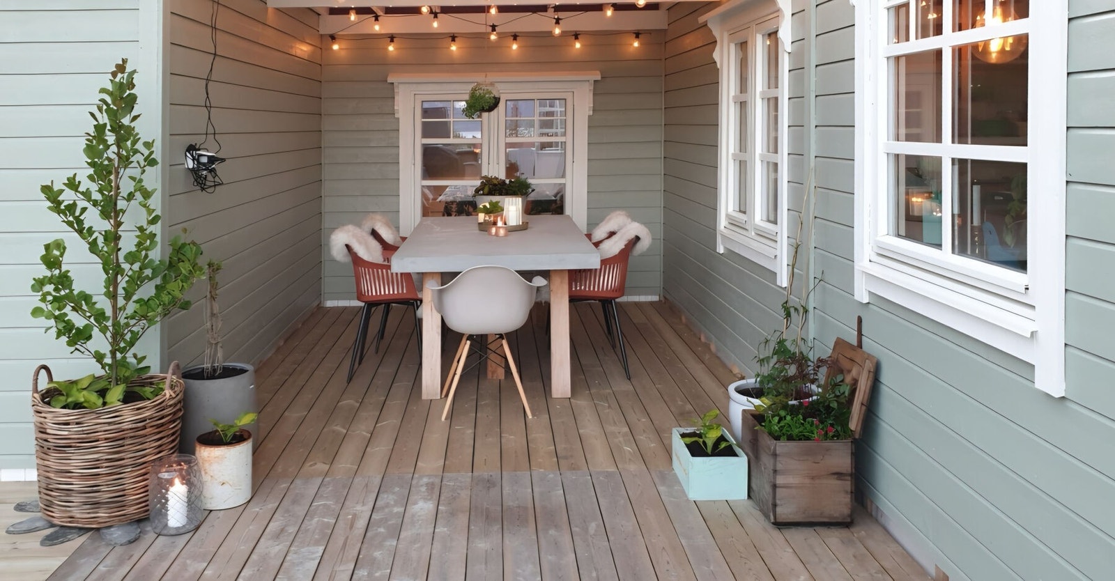 En lun og skjermet uteplass med god plass til utemøbler. Denne disponeres av leietaker. Galleribilde