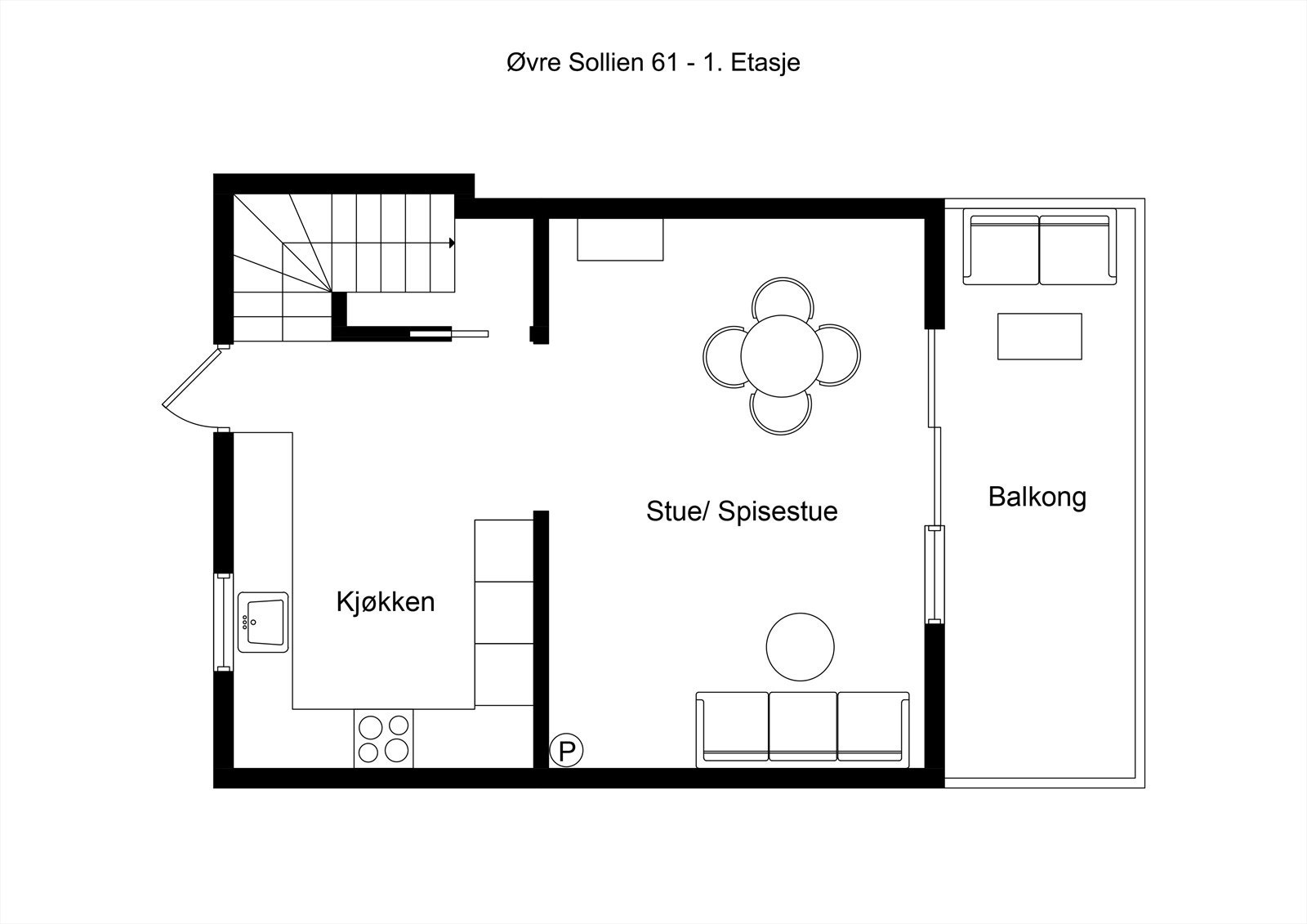 Plantegning 1. etasje. Galleribilde
