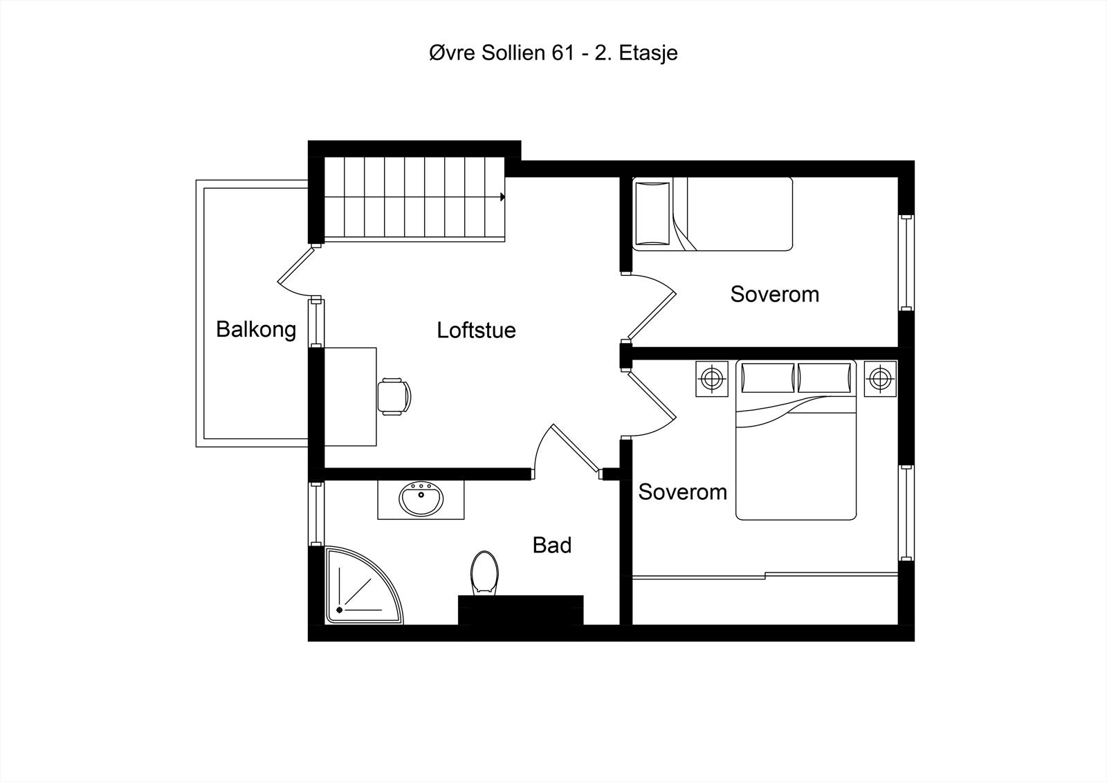 Plantegning 2 etasje. Galleribilde