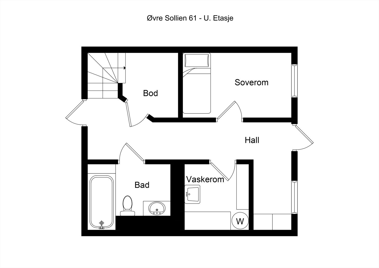 Plantegning U-etasje. Galleribilde