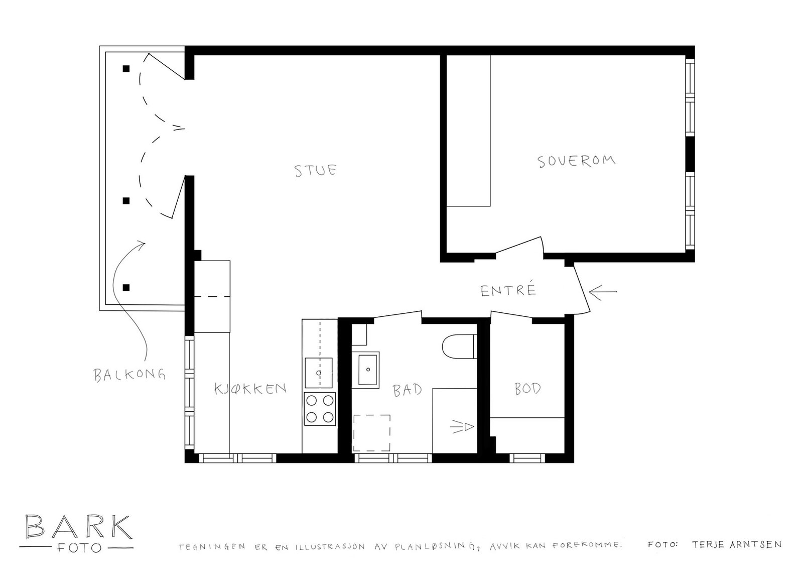 Plantegning høy 1.etasje. Galleribilde