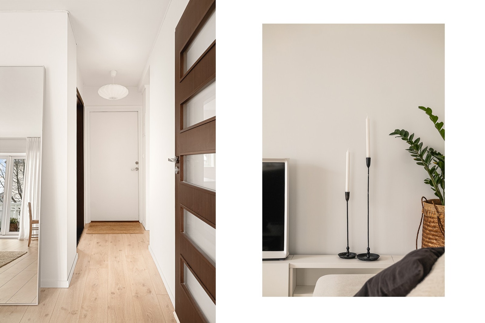 Det første som møter deg er en entré på 2 kvm. Galleribilde