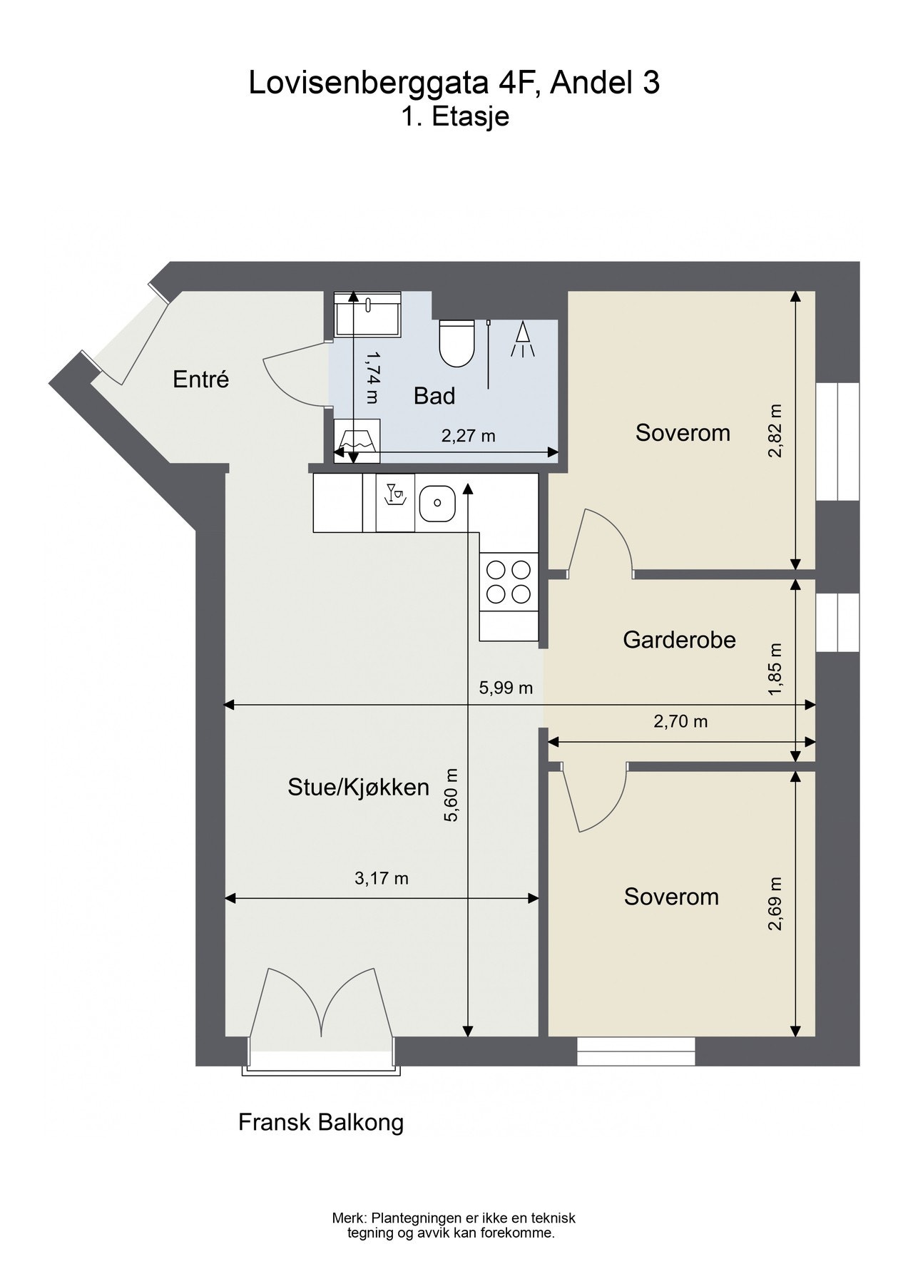 Plantegning. Skissen er ikke målbar og kun ment som illustrasjon. Avvik kan forekomme. Galleribilde